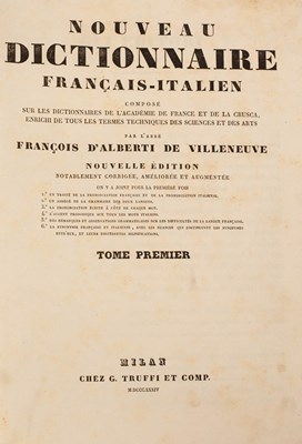 Lot 178 - Dictionnaire Français-Italien, 2 vols and...