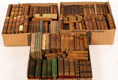 Lot 197 - A quantity of leather bound volumes, French...