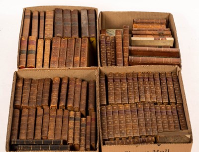 Lot 202 - A quantity of leather bound volumes,...