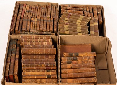 Lot 203 - A quantity of leather bound volumes,...