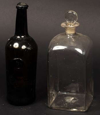 Lot 318 - An English green glass wine bottle of...