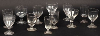 Lot 322 - Twelve Victorian wine glasses to include...