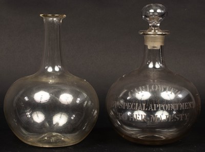 Lot 323 - A Victorian onion shaped decanter and stopper...