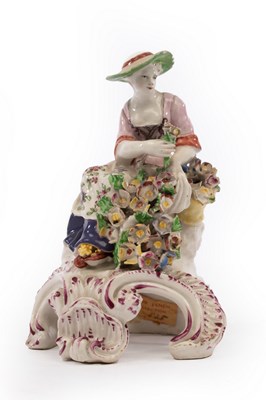 Lot 346 - A Bow figure of Spring, the flower seller,...