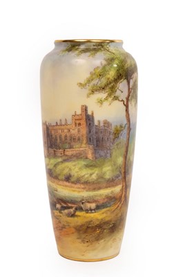 Lot 366 - A Royal Worcester vase painted a scene of...