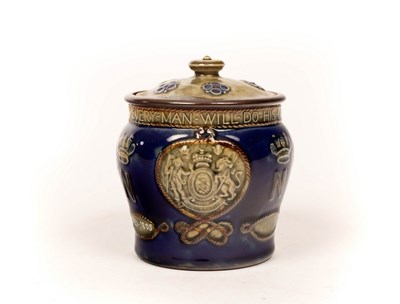 Lot 371 - A Doulton Lambeth Lord Nelson tobacco jar and...