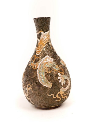 Lot 373 - A Doulton dragon vase by Bessie Newbery, the...