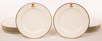 Lot 377 - Twelve Minton dinner plates, each bearing...