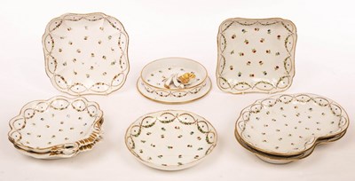 Lot 379 - A French porcelain part dessert service...