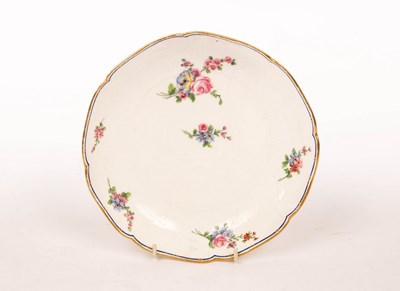 Lot 383 - A Sèvres circular dish, date letter t for 1772,...