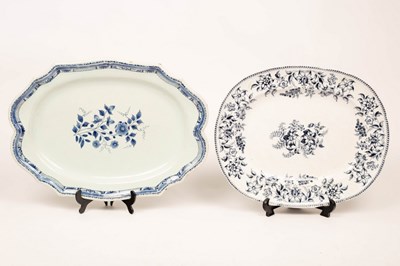 Lot 393 - A French faience meat plate (restorations), a...