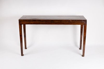 Lot 429 - A Chinese elm table with square taper legs,...