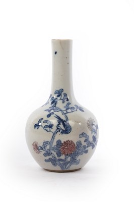 Lot 430 - A Chinese vase decorated a bird on...