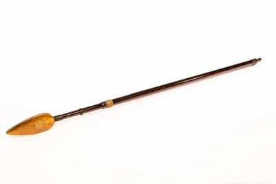 Lot 435 - A Japanese polearm Yari, with flattened...