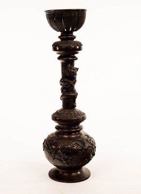 Lot 462 - A late 19th Century Japanese bronze incense...