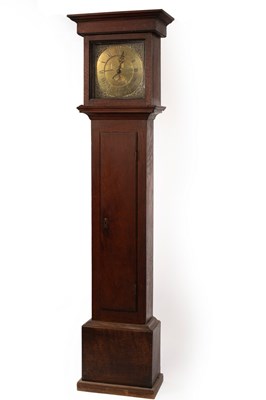 Lot 514 - An oak cased thirty-hour longcase clock,...