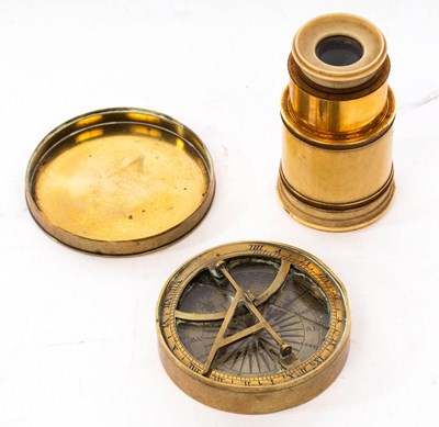 Lot 528 - An ivory cased monocular telescope by Wm....