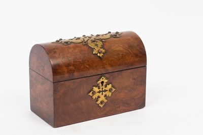 Lot 555 - A Victorian burr walnut stationery box, with...