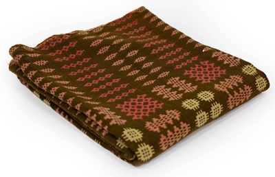 Lot 594 - A Welsh blanket, 198cm x 177cm