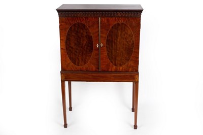 Lot 631 - An Edwardian collectors cabinet fitted an...