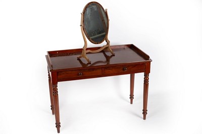 Lot 636 - A Victorian mahogany dressing table with three-...