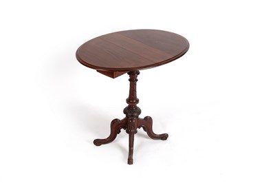 Lot 639 - A Victorian mahogany oval table on a turned...