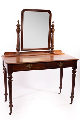 Lot 641 - A Victorian mahogany dressing table with swing...