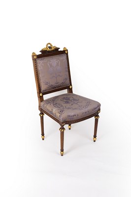 Lot 655 - An Empire style chair with wreaths and ribbon...