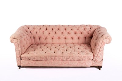 Lot 689 - A Victorian Chesterfield three-seater sofa...