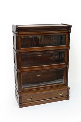 Lot 706 - A mahogany Globe Wernicke bookcase, the dentil...