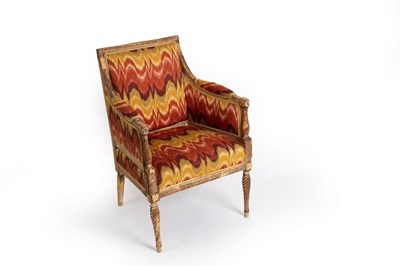 Lot 711 - A 19th Century gilt framed armchair,...