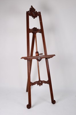 Lot 731 - A large easel with adjustable picture rest and...