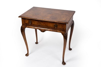 Lot 738 - A Queen Anne style walnut side table, 77cm wide