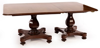 Lot 747 - A William IV twin pedestal mahogany dining...