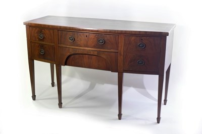 Lot 749 - A late Georgian mahogany bowfront sideboard,...