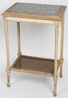 Lot 750 - A Louis XVI style side table, the rectangular...