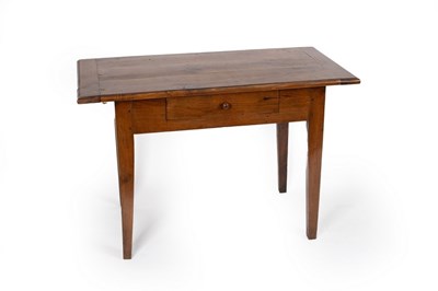 Lot 787 - A side table fitted a single drawer on square...