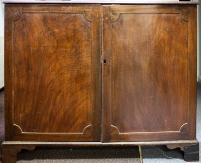 Lot 793 - A 19th Century mahogany side cabinet enclosed...