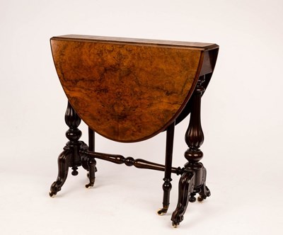 Lot 800 - A Victorian walnut Sutherland table, 75.5cm wide