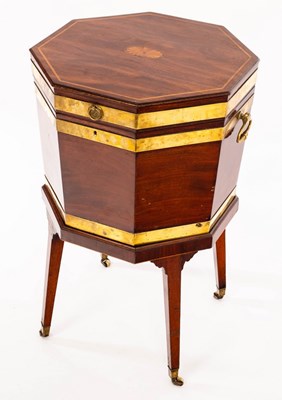 Lot 805 - A George III mahogany and brass bound...