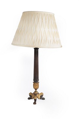 Lot 837 - An Empire style table lamp with bronzed metal...