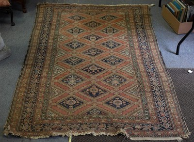 Lot 855 - A Caucasian rug with central field of...