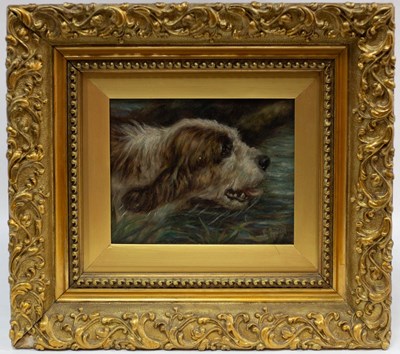 Lot 986 - Edward Aistrop (act 1880-1920)/Otter Hound/oil...