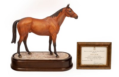 Lot 1026 - A Royal Worcester figure of Red Rum, modelled...