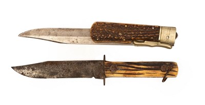 Lot 1049 - A 19th Century American Bowie knife with...