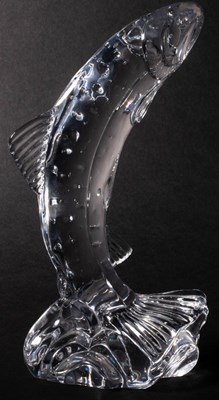 Lot 1058 - A Waterford cut glass figure of a salmon, 21cm...