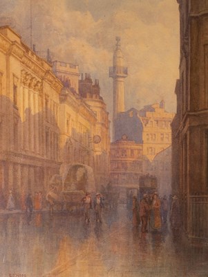 Lot 1106 - Edgar Thomas Wood (1860-1935)/London Street...