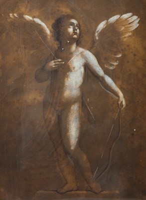 Lot 1119 - 18th Century School/Study of Cupid/watercolour...