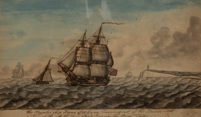 Lot 1125 - Benjamin Toddy/Marine Scene with His Majesty's...