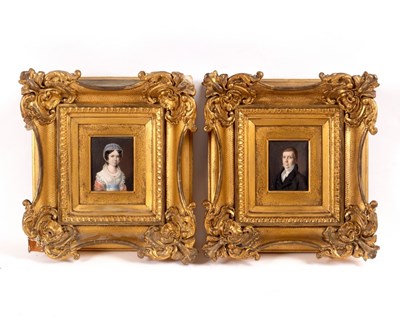 Lot 1131 - Regency School/Portrait Miniatures of John and...